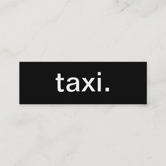 Taxi Visitekaartje (Voorkant)