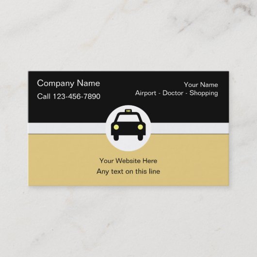 Taxi-Visitekaartjes Visitekaartje (Voorkant)