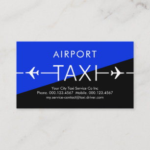 Taxi Vliegtuig Startbaan Cab Service Visitekaartje