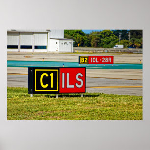 Taxibaan en startbaan zingen poster