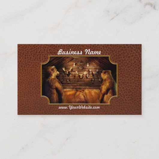 Taxidermie - Thuis van de drie beren Visitekaartje (Voorkant)