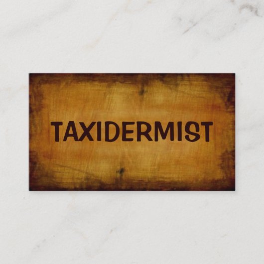 Taxidermisch Antiek Visitekaartje (Voorkant)