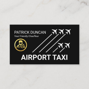 Taxis Vliegtuigen Luchthaven Startbaan Visitekaartje