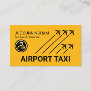 Taxis Vliegtuigen Luchthaven Startbaan Visitekaartje