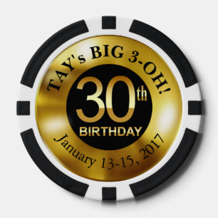 Tay 30e verjaardag pokerchips