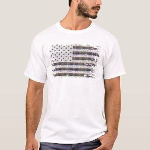 Taylor Amerikaanse vlag Schotse Clan Tartan T-shirt
