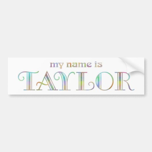 Taylor Bumpersticker (Voorkant)