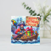 TAYLOR ~ Carte d'anniversaire ~ Pirate amical ~ (Debout devant)