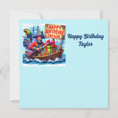 TAYLOR ~ Carte d'anniversaire ~ Pirate amical ~ (Dos)
