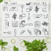 Taylor Eras Line Dessin Serviette de cuisine (Plié)