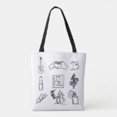 Taylor Eras Line Drawing Canvas tas Fan Art (Achterkant)