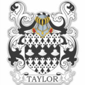 Taylor Family Crest Sticker (Voorkant)