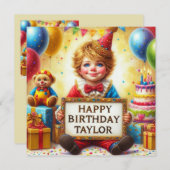 ~ TAYLOR ~ Gelukkige verjaardag ~ Clown Kostuum ~ (Voorkant / Achterkant)