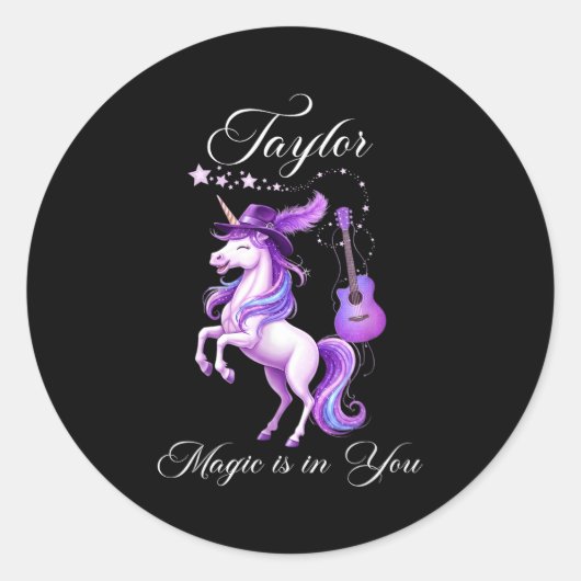 Taylor Gift - Taylor Shirt Ronde Sticker (Voorkant)