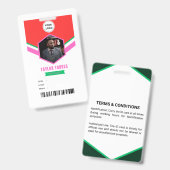 Taylor | ID photo de l'employé Badge du gestionnai (Avant & arrière)