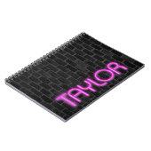 TAYLOR in PINK Neon Lights Notitieboek (Linkerzijde)