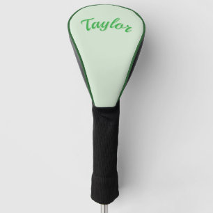 Taylor naam in het groen, golfheadcover