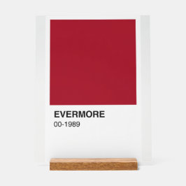 Taylor Red Evermore 1989 Albums - Witte achtergron Acryl Bord