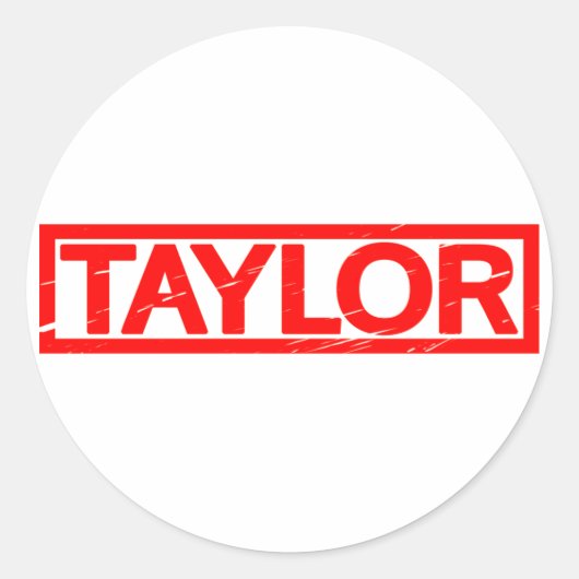 Taylor Stamp Ronde Sticker (Voorkant)