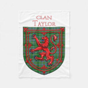 Taylor Tartan Scottish Play Lion Rampant Fleece Deken