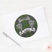 Taylor Tartan Shield Ronde Sticker (Envelop)