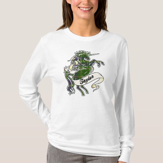 Taylor Tartan Unicorn T-shirt (Voorkant)
