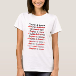 Taylor & Travis (Black Text / Red Line) T-shirt