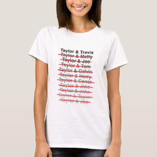 Taylor & Travis (Black Text / Red Line) T-shirt