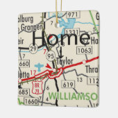 Taylor TX Map Keramisch Ornament (Links)