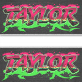 Taylor Vorname Name Graffiti Aufkleber Sticker (Voorkant)