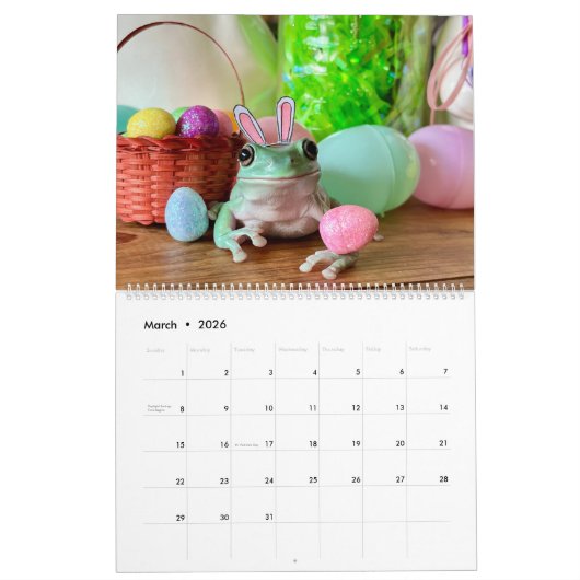 Tay's Exotic Critters Secourt Calendrier 2024 (Mar 2026)