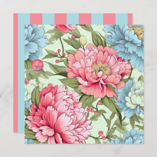 Taywanse Pioenrozen Kaart (Voorkant / Achterkant)