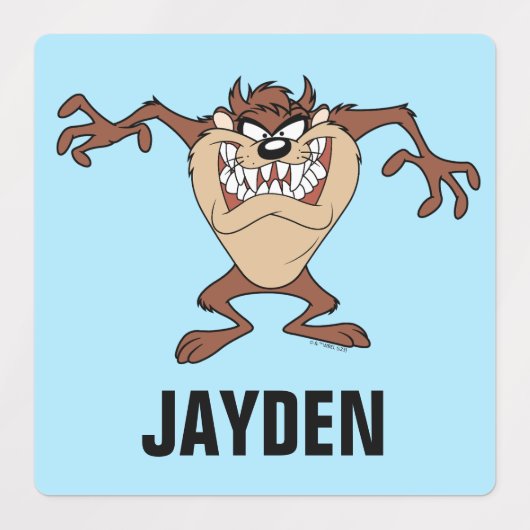 TAZ™ armen breed | Jouw naam toevoegen Labels (Design 1)