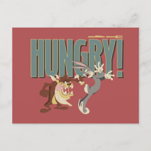 TAZ™ & BUGS BUNNY™ "Hungry" Briefkaart