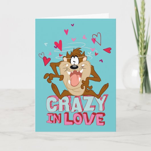 TAZ™ - Crazy in Love Feestdagen Kaart (Voorkant)