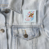 TAZ™ Crazy naar jou! Vierkante Button 5,1 Cm (In situ)