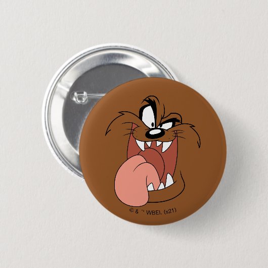 TAZ™ Crazy Smile Ronde Button 5,7 Cm (Voorkant /achterkant)