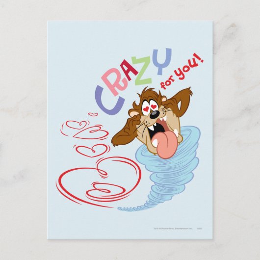 TAZ™ Crazy voor u! Briefkaart (Voorkant)