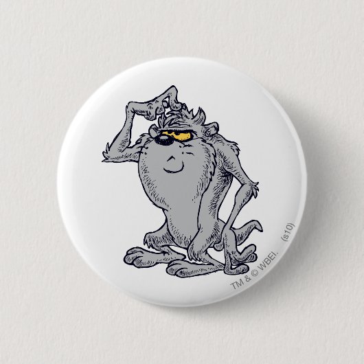 TAZ™ denkend artistiek ontwerp Ronde Button 5,7 Cm (Voorkant)