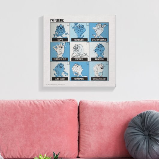 TAZ™ Emotion Checkbox Canvas Afdruk (Insitu (Woonkamer))