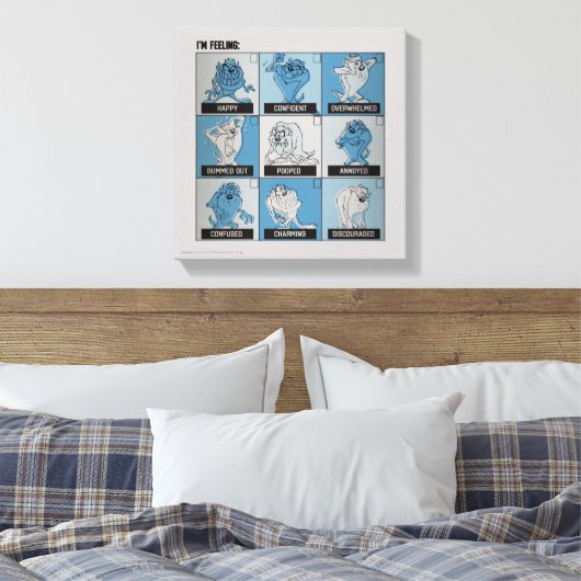 TAZ™ Emotion Checkbox Canvas Afdruk (Insitu (Slaapkamer))