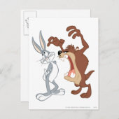 TAZ™- en BUGS BUNNY™-software niet eens ingebouwd  Briefkaart (Voorkant / Achterkant)