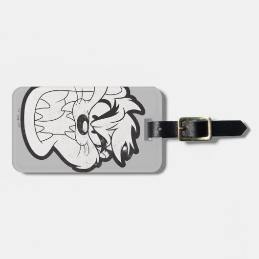 TAZ™ Evil Grin Badge Bagagelabel (Voorkant horizontaal)