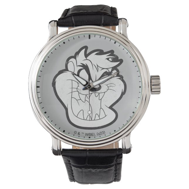 TAZ™ Evil Grin Badge Horloge (Voorkant)
