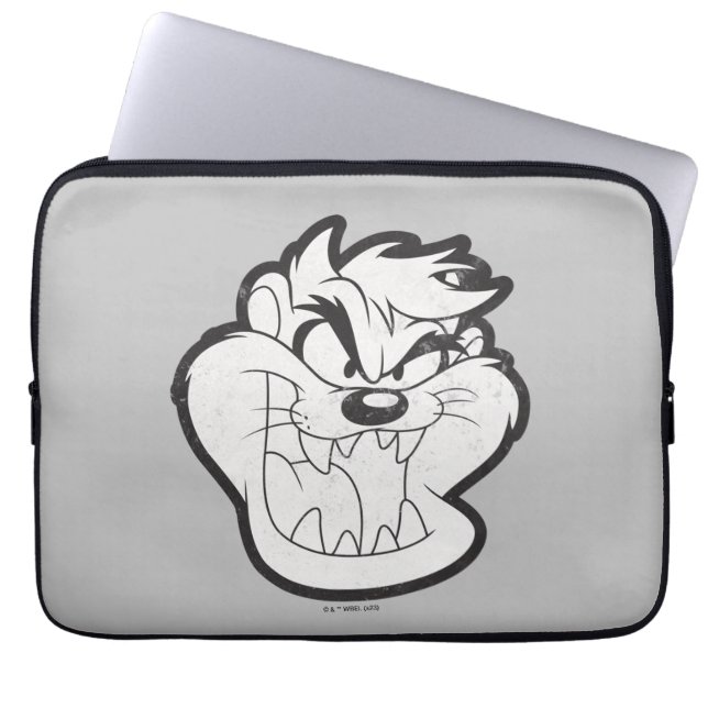 TAZ™ Evil Grin Badge Laptop Sleeve (Voorkant)