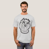TAZ™ Evil Grin Badge T-shirt (Voorkant volledig)