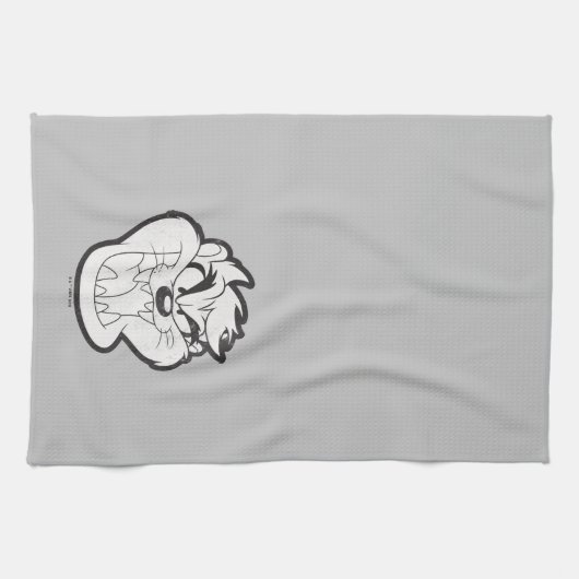 TAZ™ Evil Grin Badge Theedoek (Horizontaal)