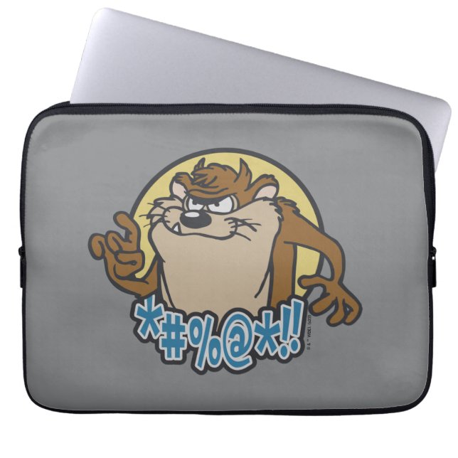 TAZ™ Expletive Circle Graphic Laptop Sleeve (Voorkant)
