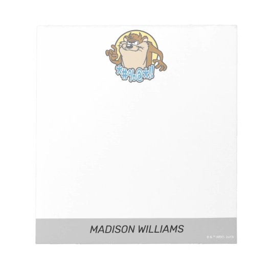 TAZ™ Expletive Circle Graphic Notitieblok (Voorkant)