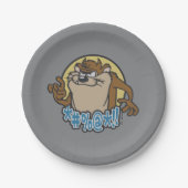 TAZ™ Expletive Circle Graphic Papieren Bordje (Voorkant)
